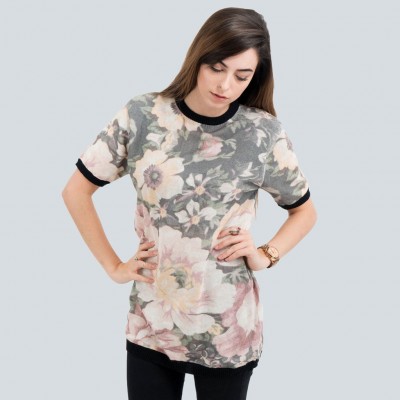 Drop Dead 花花 編織毛衣T-Shirt